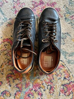 Frye- low lace walker Leather Black Men's Sneakers